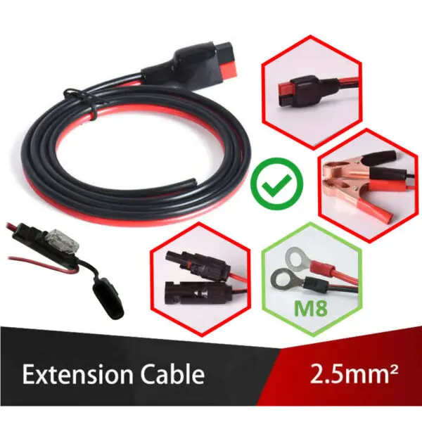 Câble d'extension de connecteur SAE à SAE longue durée avec