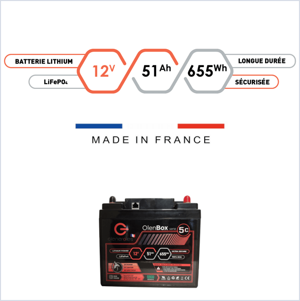 oe bx 05cs 012v 051ah v01.0b01 France Battery Lithium LFP Battery 12V 51Ah Ultra compact version + SOC display The specialist in lithium batteries and electrical equipments