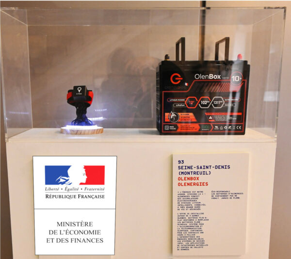 olenbox au ministere de leconomie bercy paris France Battery Lithium LFP Battery 12V 51Ah Ultra compact version + SOC display The specialist in lithium batteries and electrical equipments