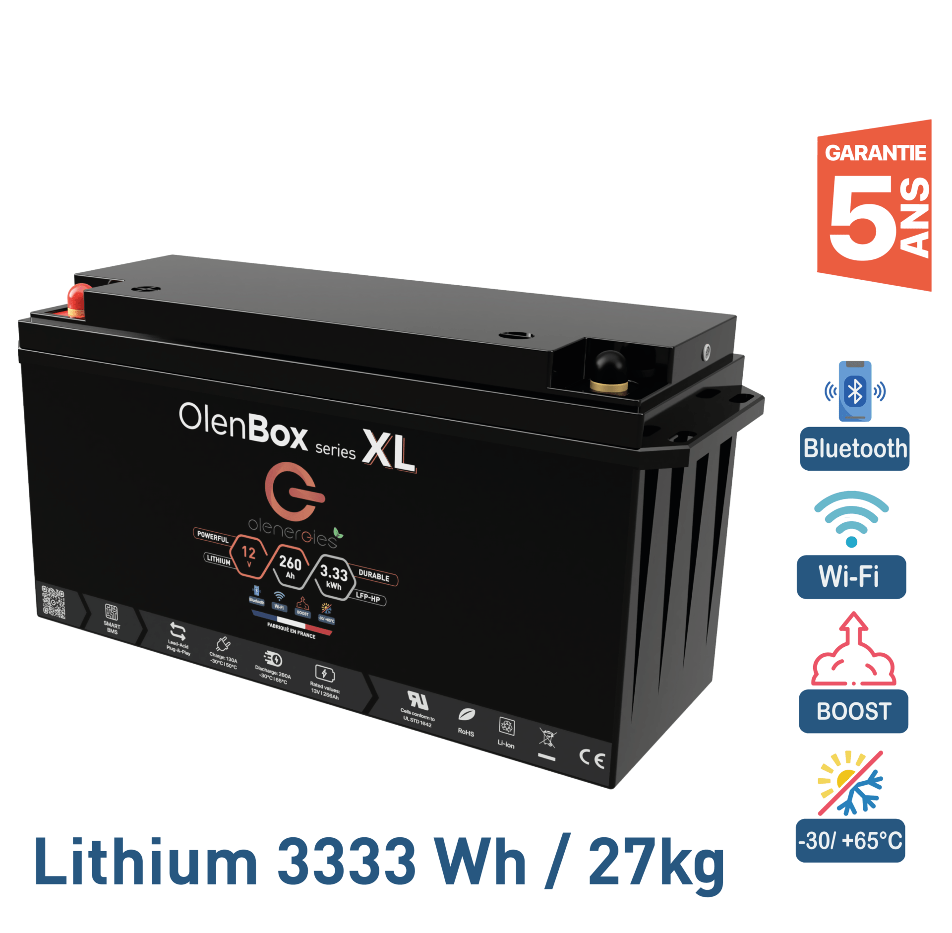 Système énergétique basé sur LiFeP04 - Lithium Batterie camping-car